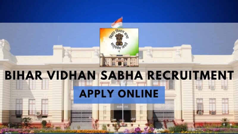 Bihar Vidhan Sabha Recruitment 2024: Apply Online for ASO and other Posts